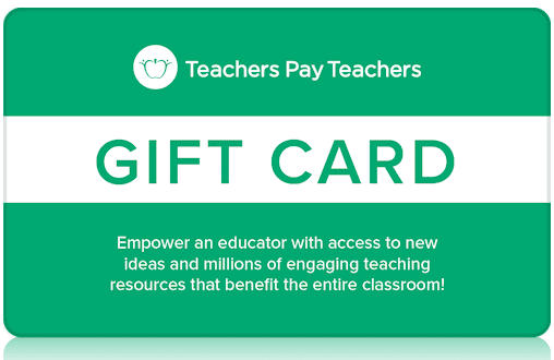 teacher pay teacher gift card