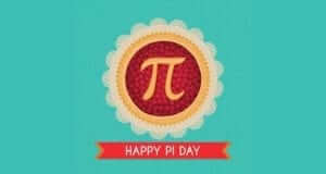 A graphic with the pi symbol and the message to have a happy pi day