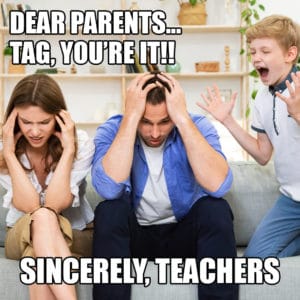 dear parents, tag you're it! Sincerely, Teachers
