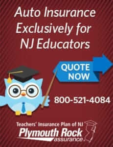 Quote now button, to get a quote on auto insurance from teachers insurance plan of nj