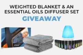 eighted blanket and essential oil diffuser