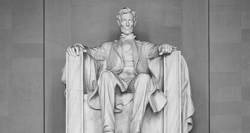 Abraham Lincoln statue in the Lincoln Memorial in Washington, DC
