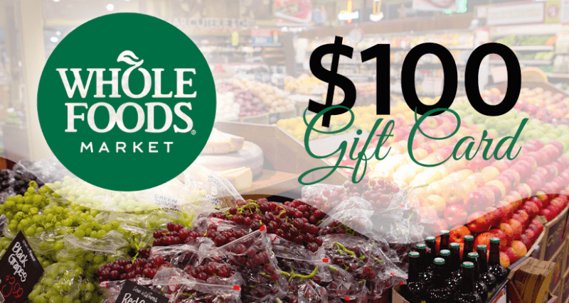 Whole Foods Market $100 gift card
