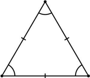 equilateral triangle (3 equal sides)