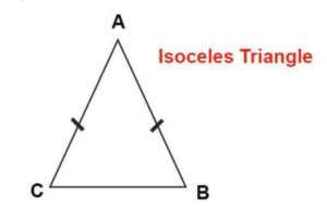 iscolese triangle (at least 2 equal sides)