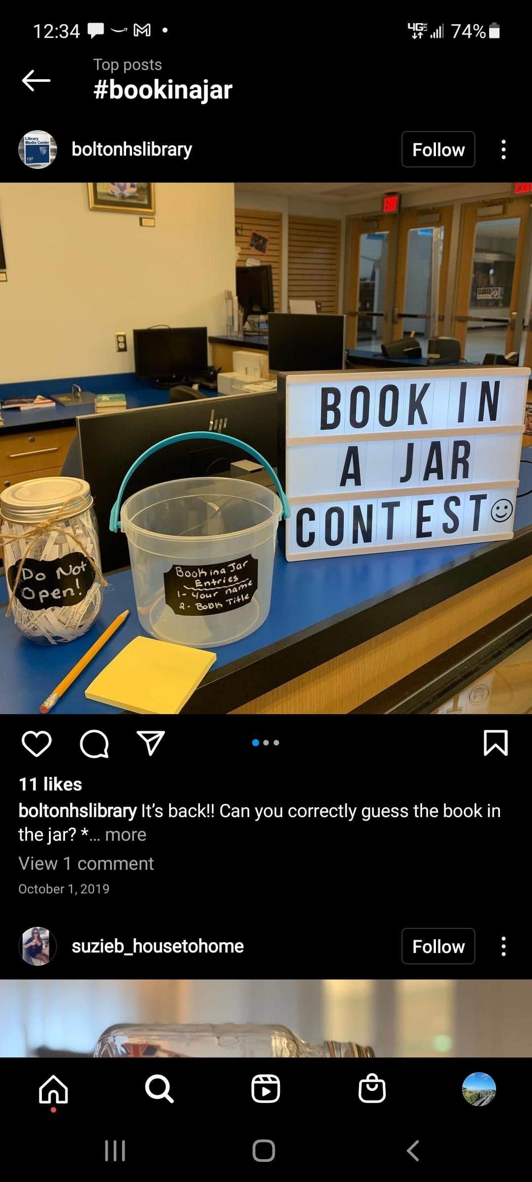 book in a jar contest